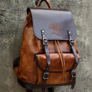 Hommes Vache En Cuir Sac À Dos Vintage Fait Main En Cuir