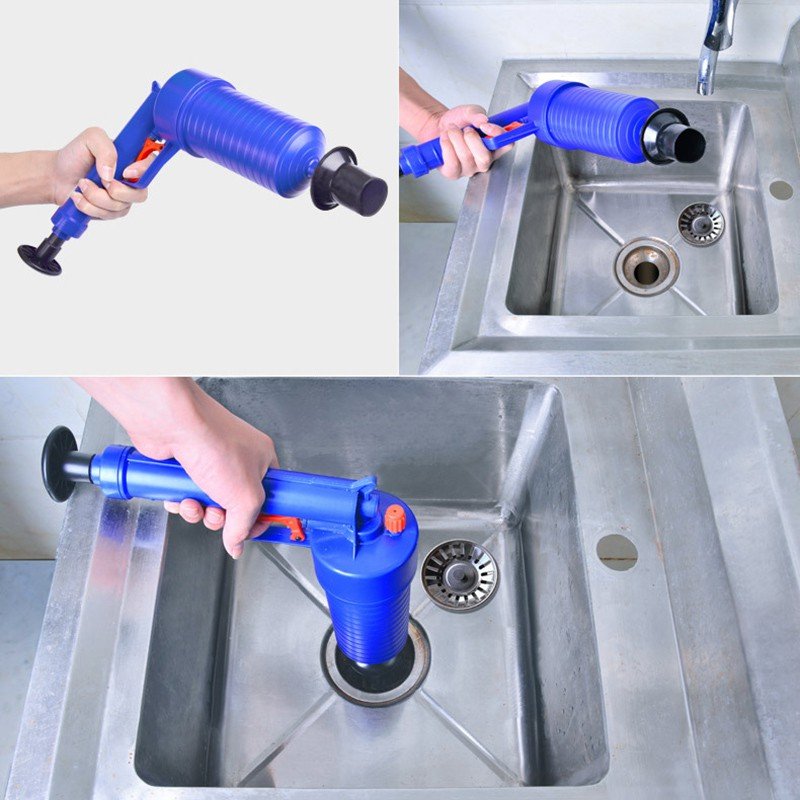 Air Power Drain Blaster gun High Pressure Powerful Manual sink Plunger – Image 4