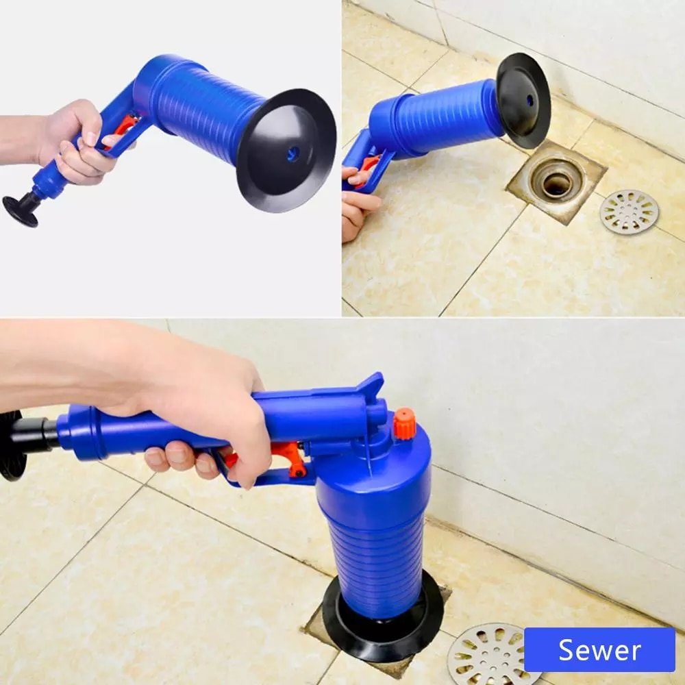 Air Power Drain Blaster gun High Pressure Powerful Manual sink Plunger – Image 6